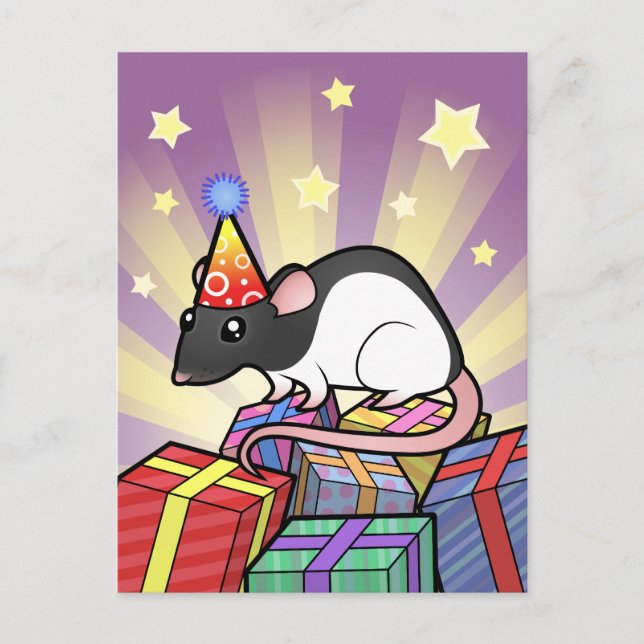 Carte Postale Rat d'anniversaire (Devant)