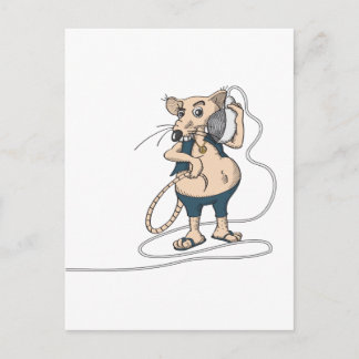Carte Postale rat de musique