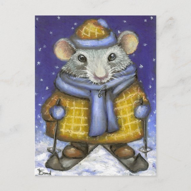 Carte Postale Rat de ski (Devant)