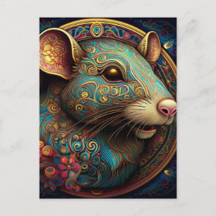 Carte Postale rat IA