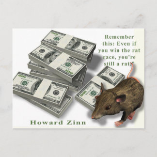 Carte Postale Rat Race, Howard Zinn
