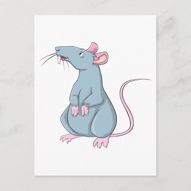Carte Postale Rat souriant (Devant)