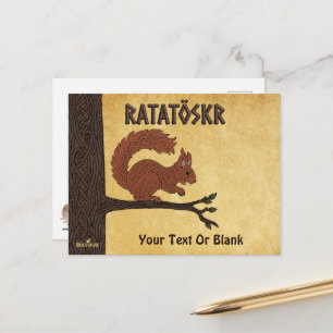 Carte Postale Ratatöskr, Écureuil Norois/Viking