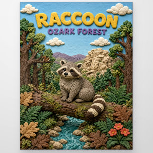Carte Postale Raton laveur Forêt Ozark Moderne KlayKoo