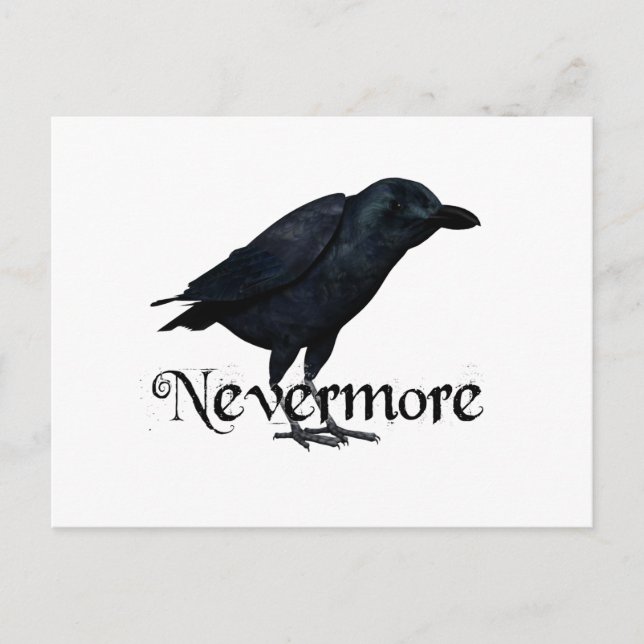 Carte Postale Raven 3D Nevermore (Devant)