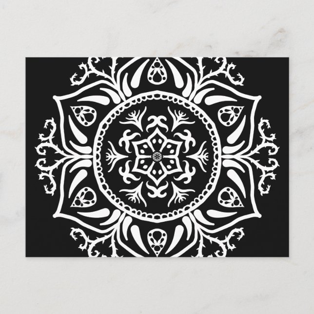 Carte Postale Raven Mandala (Devant)