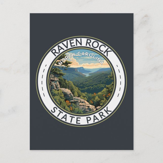Carte Postale Raven Rock State Park North Carolina Insigne de vo (Devant)