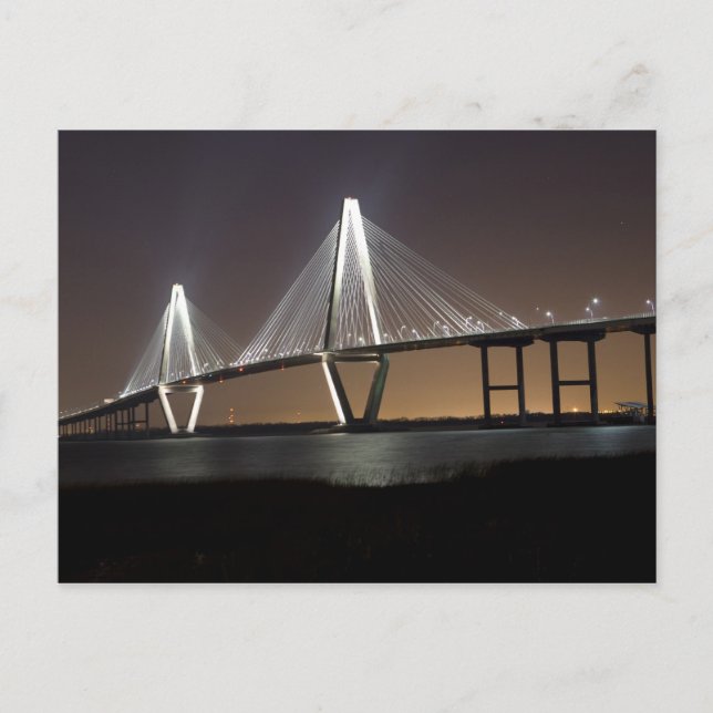 Carte Postale Ravenel Bridge At Night (Devant)