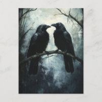 Ravens gothiques : Une peinture à l'huile sombre e