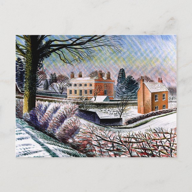 Carte Postale Ravilier - Vicarage en hiver (Devant)