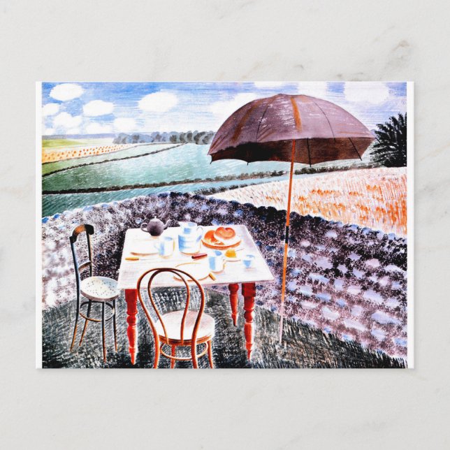 Carte Postale Ravilious - Tea at Furlong, 1939 fine art (Devant)