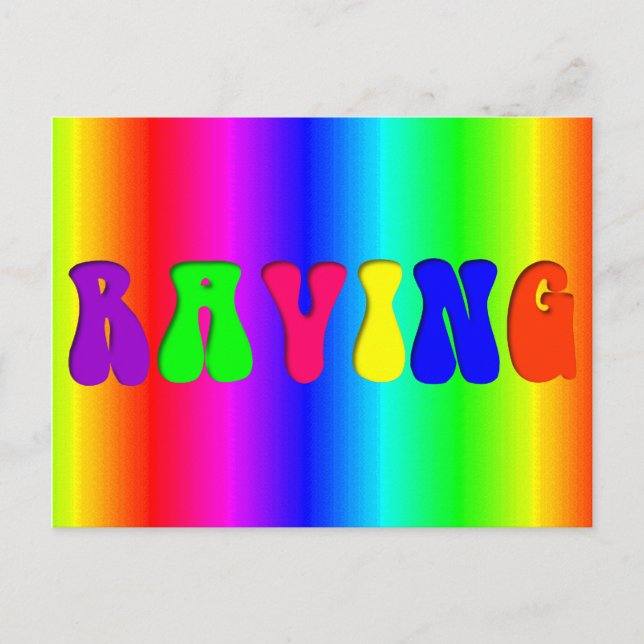 Carte Postale RAVING Arc-en-ciel (Devant)