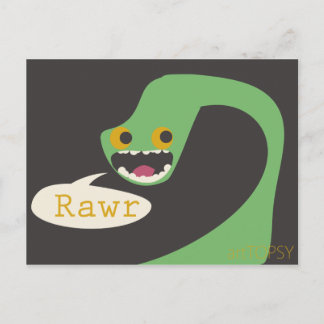 Carte Postale Rawr Dinosaur