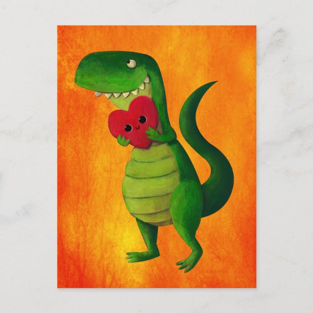 Carte Postale RAWR Dinosaur Amour (Devant)
