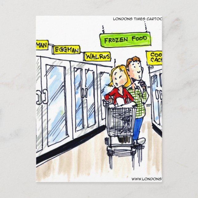 Carte Postale Rayon des Aliments Surgelés du Morse Funèbre (Devant)