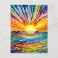 Rayons de soleil colorés sur l'eau Reflection AI A