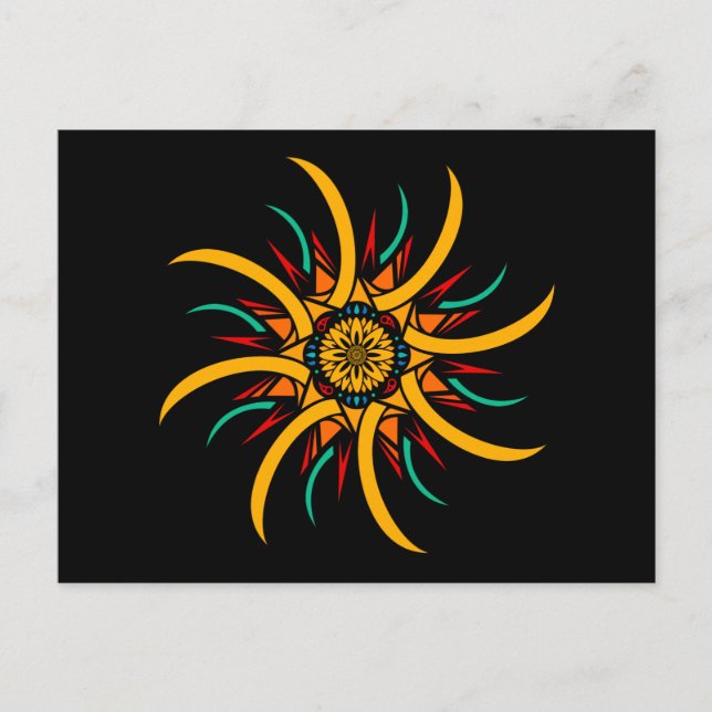 Carte Postale rayons solaires (Devant)