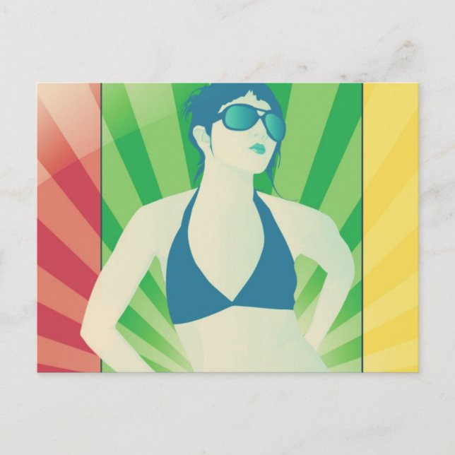 Carte Postale rayons vectoriels (Devant)