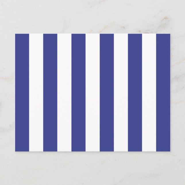 Carte Postale Rayures bleues et blanches (Devant)