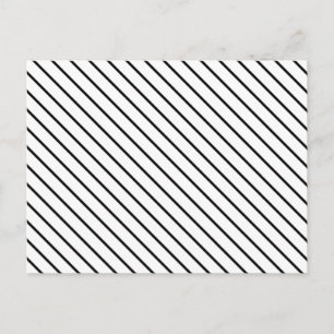Carte Postale Rayures diagonales - blanc et noir