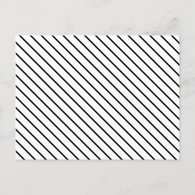 Carte Postale Rayures diagonales - blanc et noir (Devant)