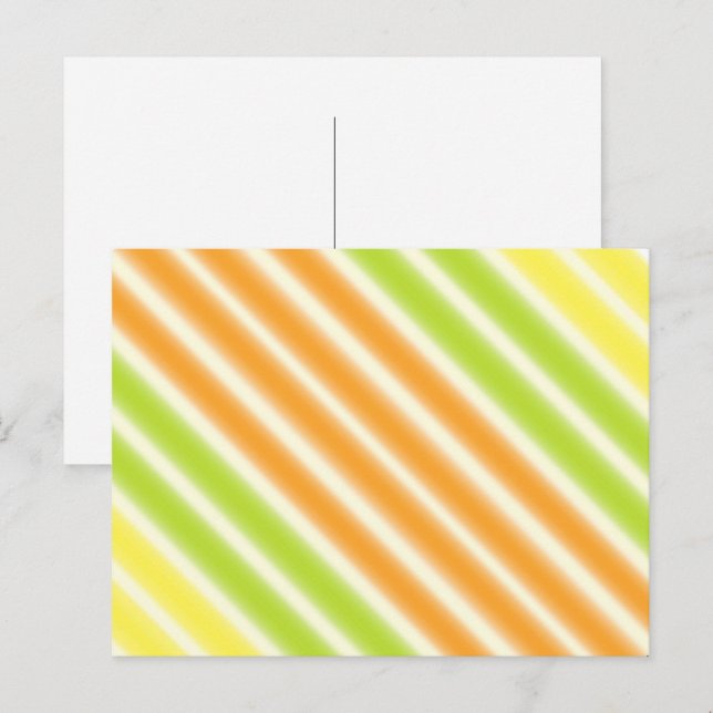 Carte Postale Rayures juteuses de citron vert, citron et orange (Devant / Derrière)