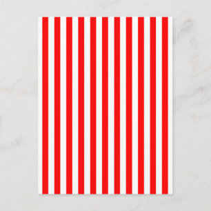 Carte Postale Rayures rouges et blanches verticales