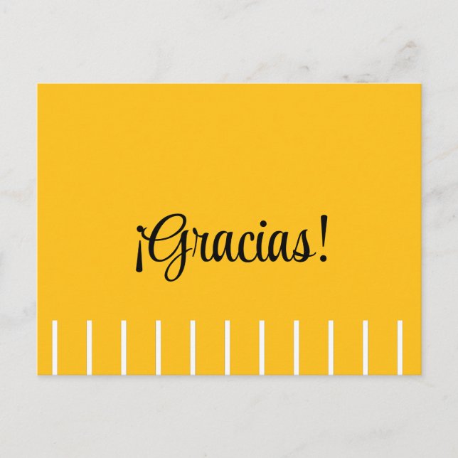Carte Postale Rayures sur Merci Espagnol (Devant)