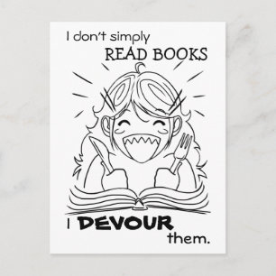 Carte postale Reader Girl Eats