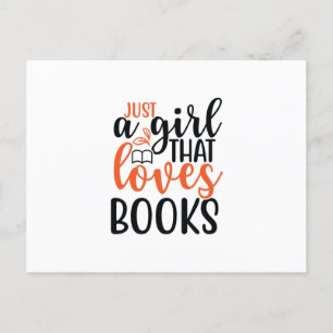 Carte Postale Reading Art Just A Girl That Loves Books
