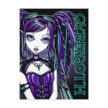 Carte postale Reagan Cyber Goth Radioactive Fairy