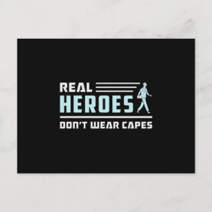 Carte Postale Real Heroes Paramedic Ambulance EMS EMT Funny