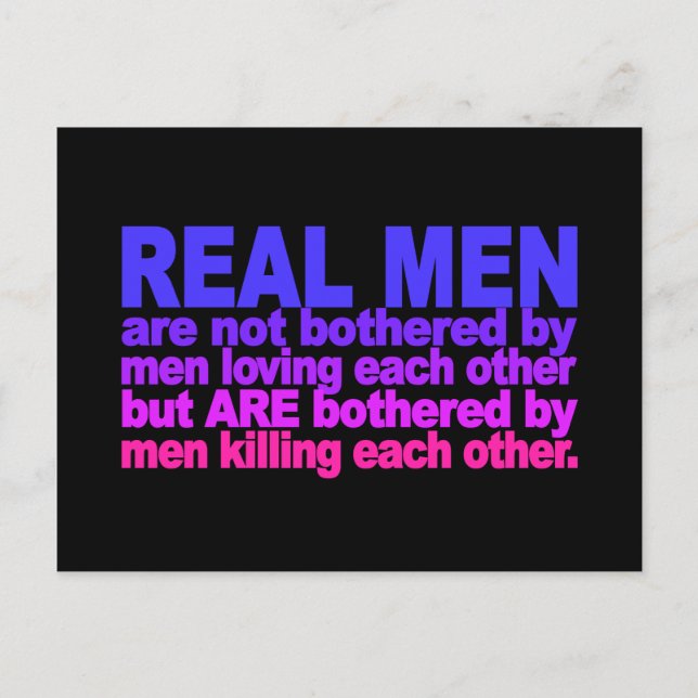 Carte postale Real Men (Devant)