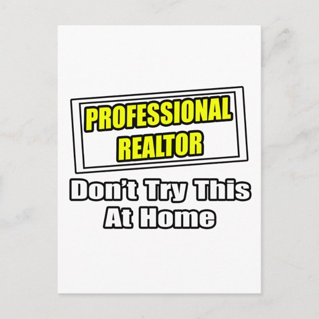 Carte Postale Realtor Professionnel...Plaisanterie (Devant)