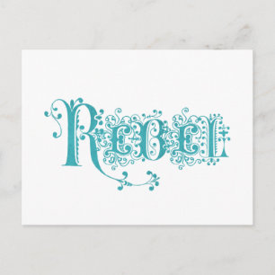 Carte Postale Rebel Fancy Vintage Wordart