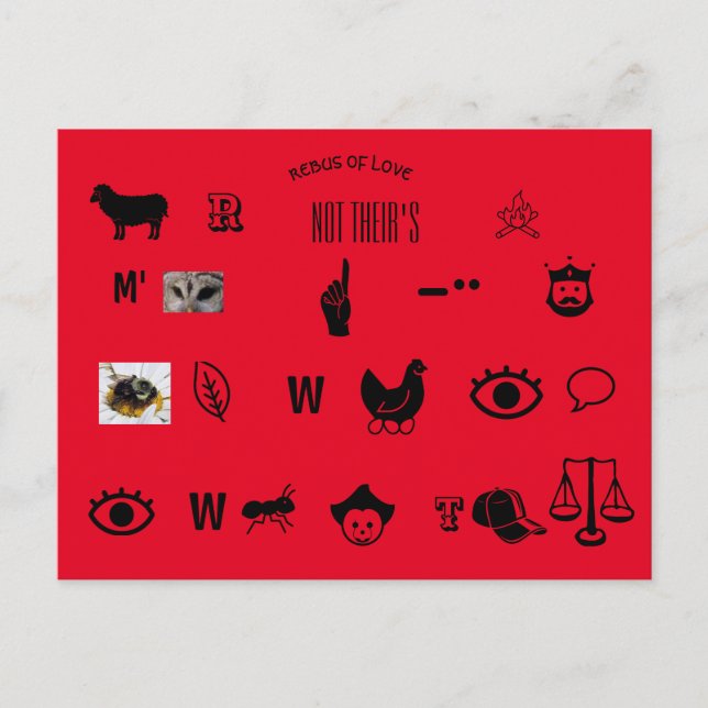 Carte postale Rebus Puzzle (Devant)