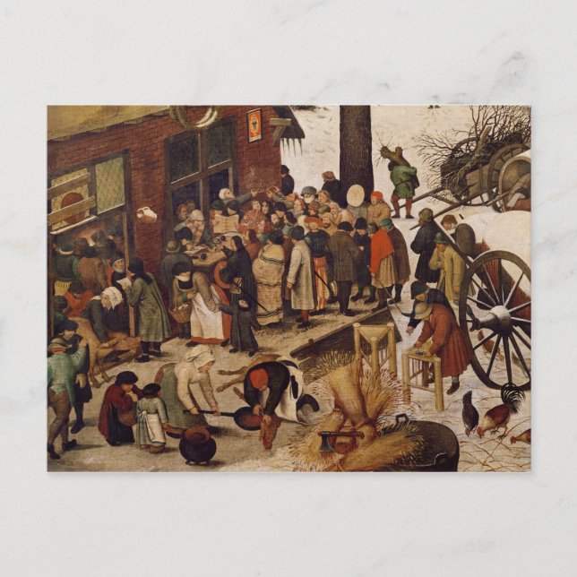 Carte Postale Recensement à Bethléem, détail du bureau de recens (Devant)