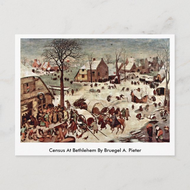 Carte Postale Recensement À Bethléem Par Bruegel A. Piètre (Devant)