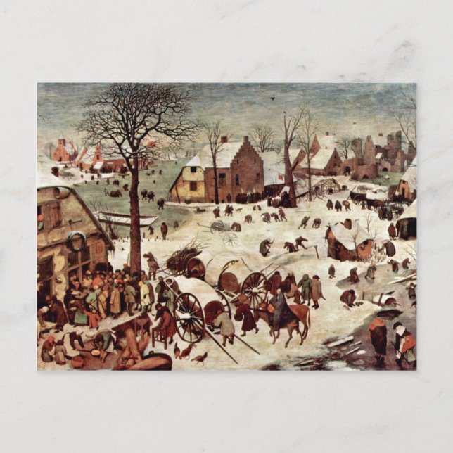 Carte Postale Recensement À Bethléem Par Bruegel D. A. Piètre (Devant)