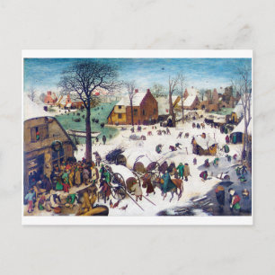 Carte Postale Recensement à Bethléem, Pieter Bruegel