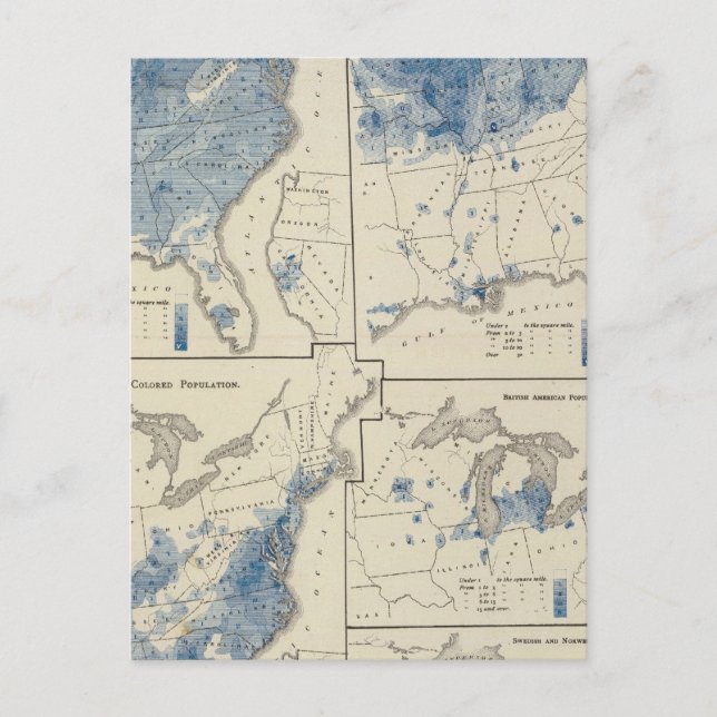 Carte Postale Recensement de la population des États-Unis (Devant)