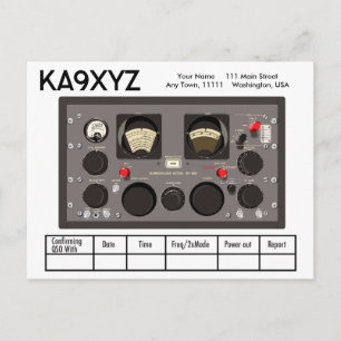 Carte Postale Récepteur radio standard Hammarlund SP-600 QSL
