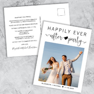 Carte Postale Réception de mariage après-party photo moderne