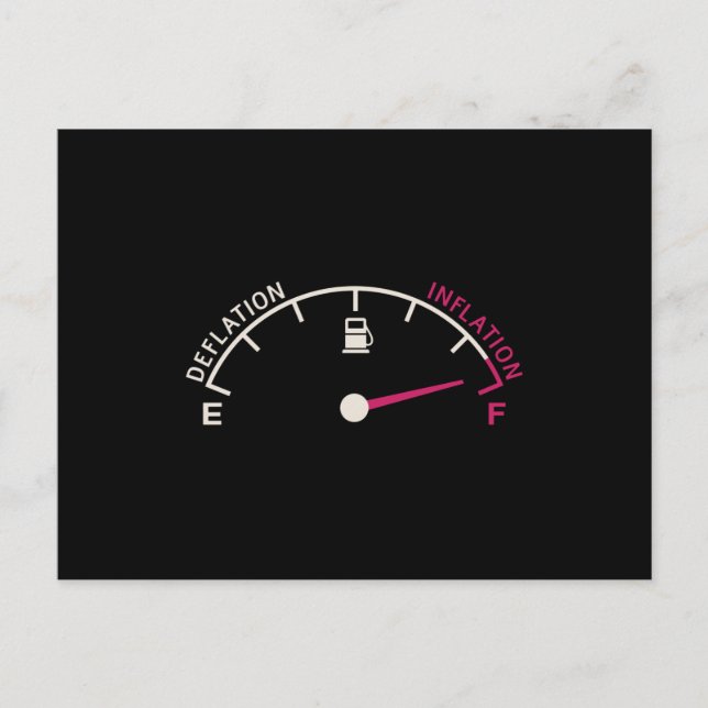 Carte Postale Recession Deflation Fuel gauge (Devant)