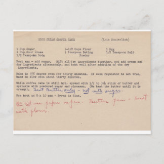 Carte postale Recette