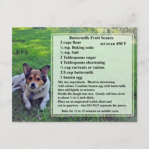 Carte postale Recette au lait-beurre