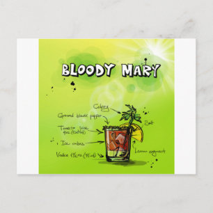 Carte Postale Recette Bloody Mary