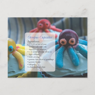 Carte postale Recette Cupcakes Octopus