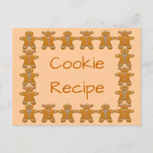 Carte Postale Recette de biscuits~Pain d'épices~Personnaliser