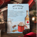 Carte Postale Recette de cacao chaud avec rhum Chocolate Recette<br><div class="desc">Cette conception peut être personnalisée dans la zone fournie en modifiant la photo et/ou le texte. Vous pouvez également le customiser en cliquant sur Personnaliser ce Modèle, puis en choisissant l'option cliquer pour customiser et supprimer ou modifier la couleur de l'arrière - plan, ajouter du texte, modifier la couleur ou...</div>